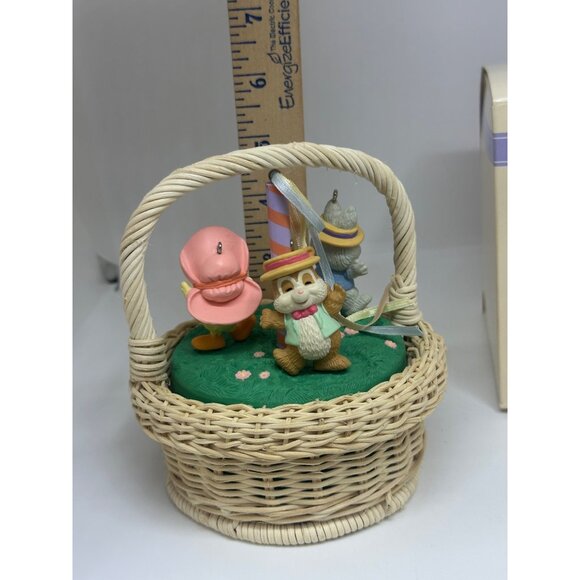 VTG 1993 Hallmark Keepsake Ornament “Maypole Stroll” with Display Basket Decor - Picture 9 of 9